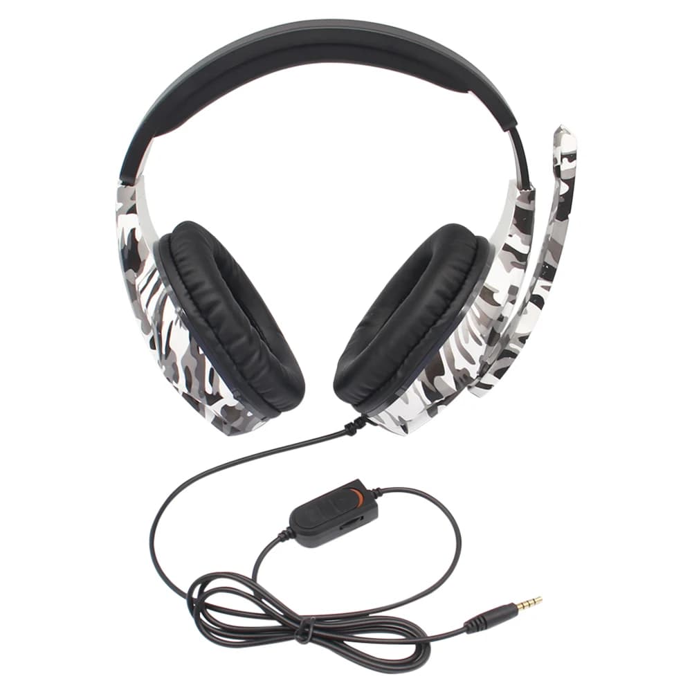 3.5 mm Aux Cool Gaming Headphones for PS4 PS3 Xbox Switch Stereo Headphones for computer mounted on the head Gift