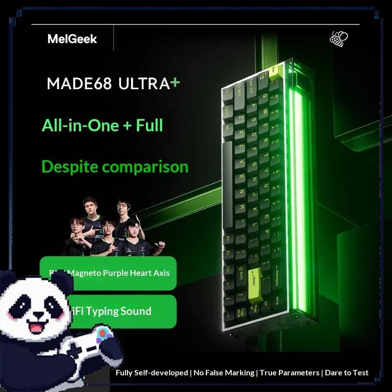 MelGeek MADE68UItra + Interruttore Magnetico Tastiera Da Gioco In Alluminio PBT RT0.01 RGB Valorant Overwatch Apex CSGO Gamer Accessori Per PC