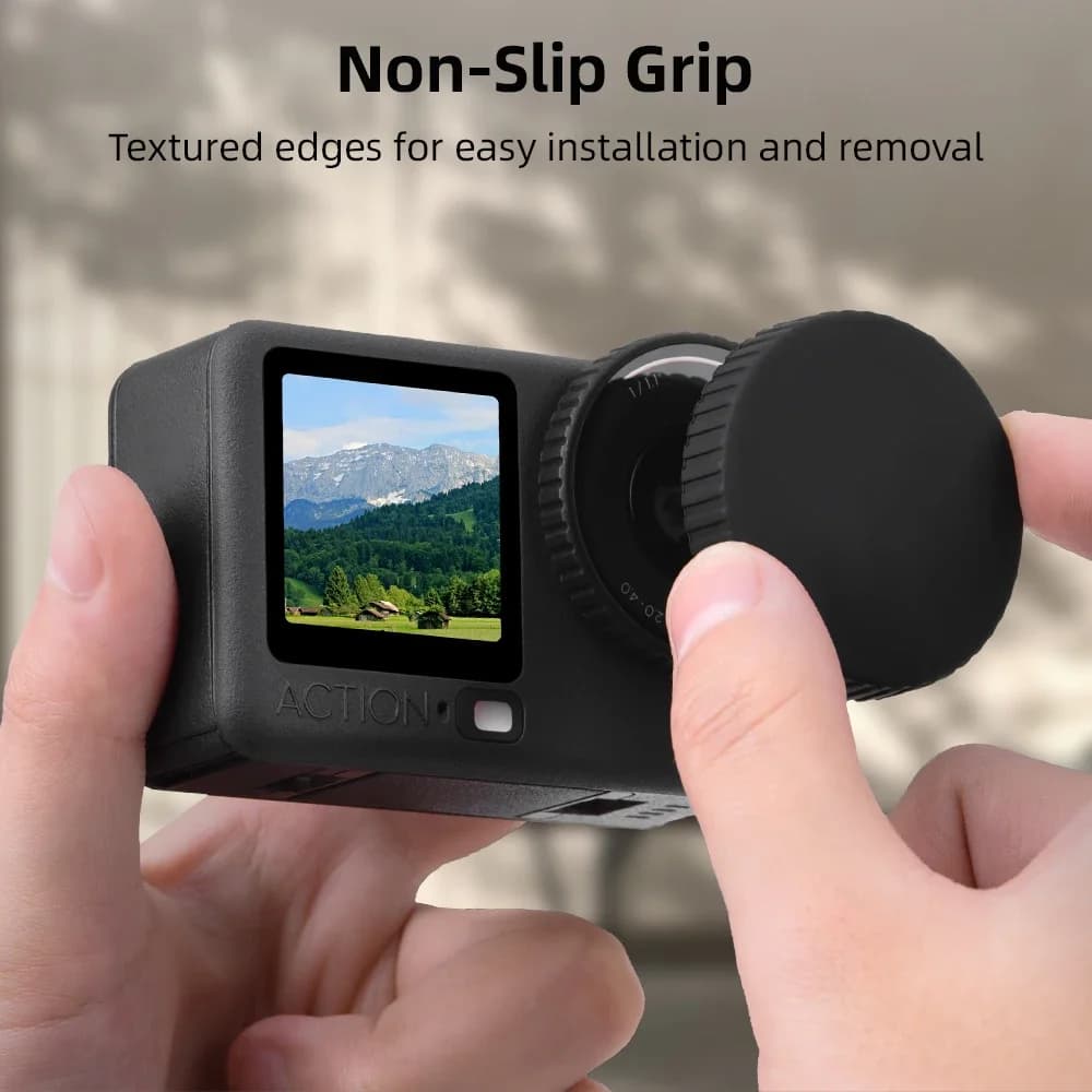 Copriobiettivo in silicone antigraffio, copertura protettiva antipolvere, protezione completa per obiettivo con protezione per DJI Osmo Action 6