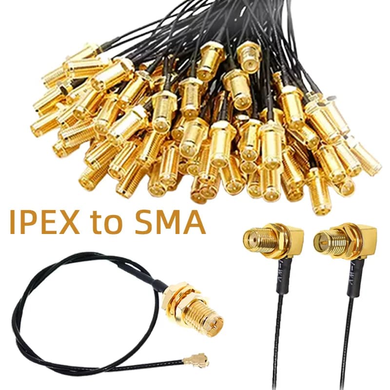 SMA / RP-SMA femmina a 1.13 SMA femmina Connettore a UFL/U.FL/Cavo Scheda WIFI Cavo di prolunga per antenna WiFi a spirale