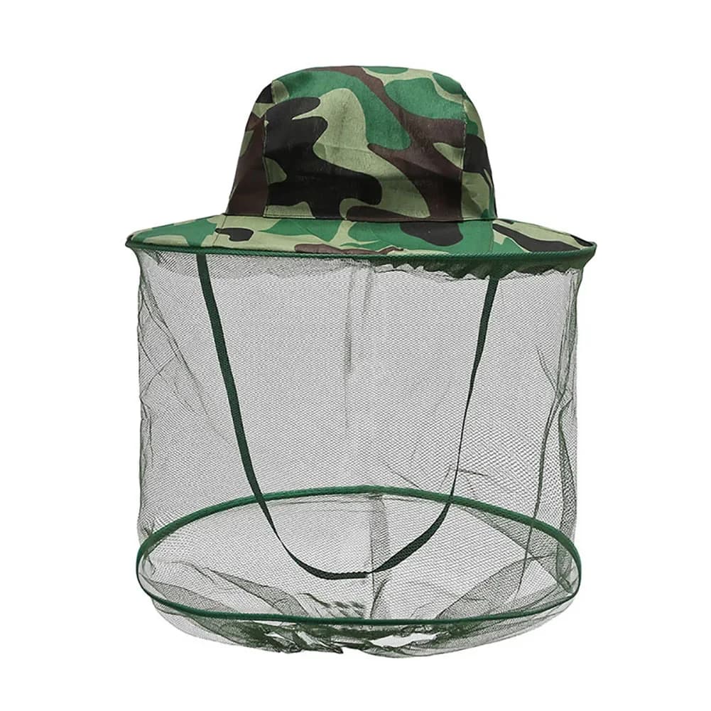 Net Mesh Face Protector Cap Insect Bee Mosquito Resistance Sun Fish Hat Fishing Equipment Mask Outdo