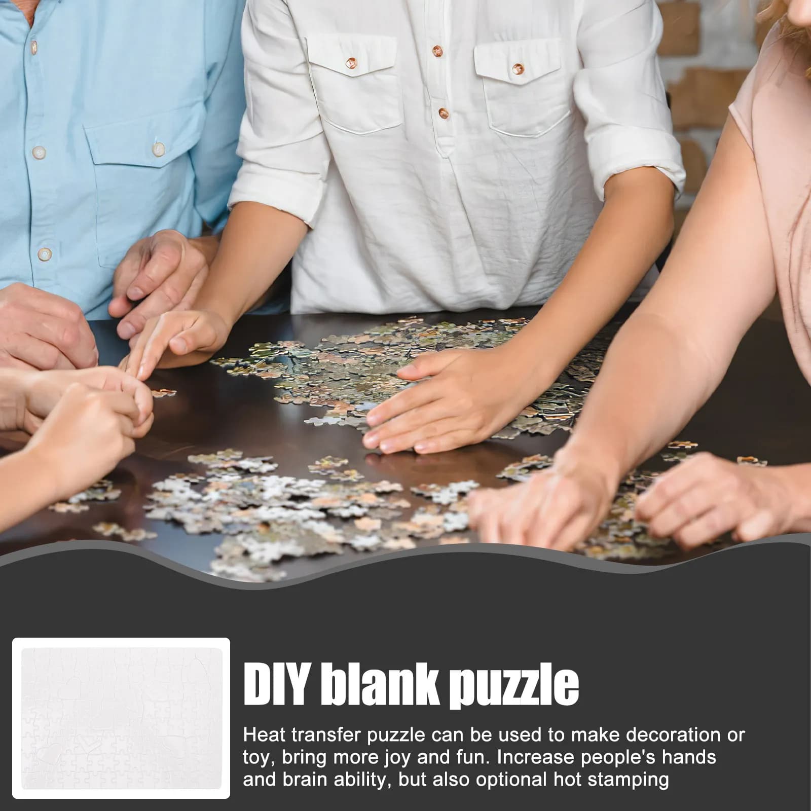 Set di Puzzle d'Amore per Sublimazione, Puzzle Vuoto Fai-da-Te per Stampa a Caldo, Regalo per Matrimoni, Compleanni, Famiglia e Amici