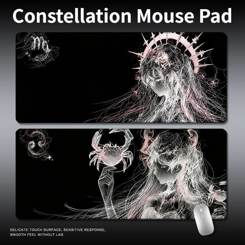 Nuovissimo tappetino per mouse di grandi dimensioni a tema costellazioni, adatto per computer da ufficio, tastiere da gaming e tappetino antiscivolo da tavolo