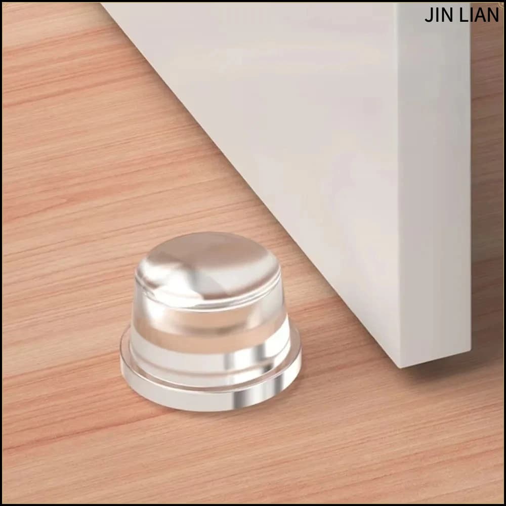 Transparent Silicone Silicone Door Stopper Oil Rubbed Cylinder Anti Bump Pad PET Creative Anti Slamming Door Stop Home Safety