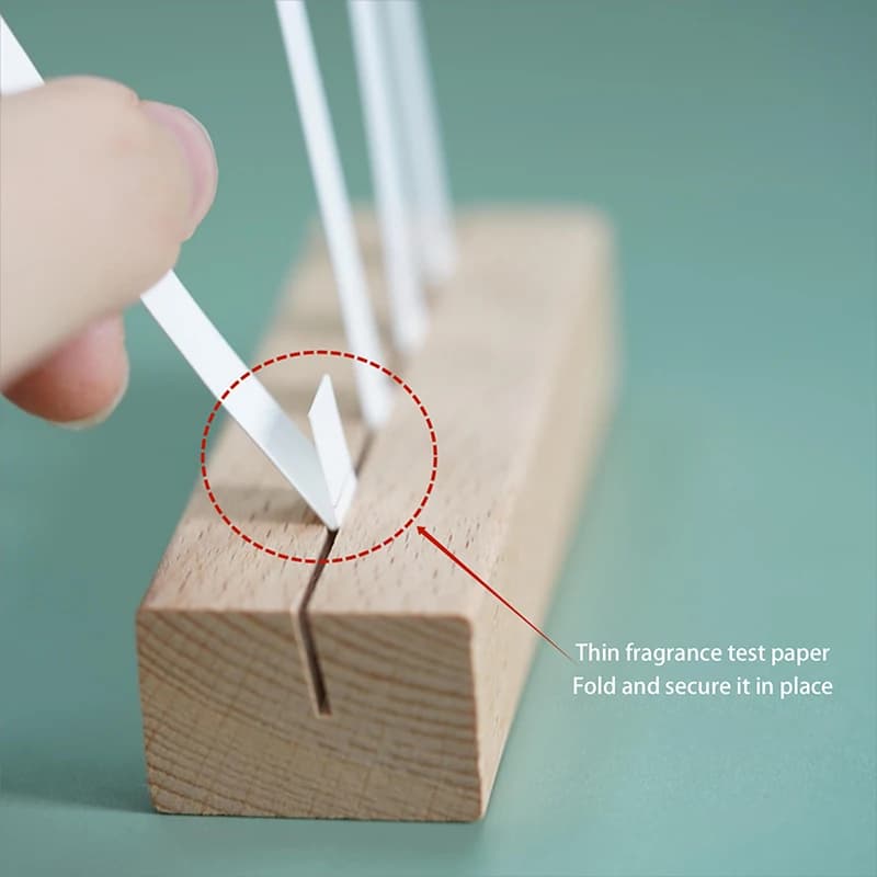 1 pz tavolo in legno profumo oli essenziali test tester porta strisce di carta espositore morsetti aromaterapia graffette decorazione