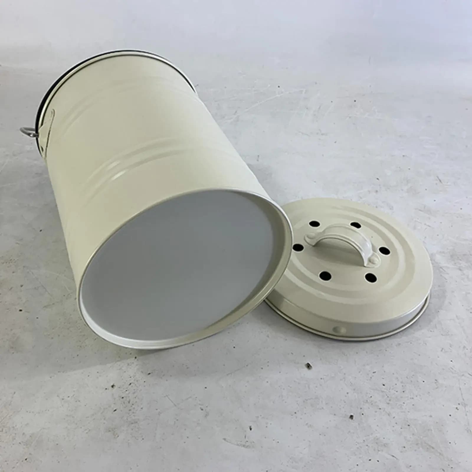 Contenitore per Compostaggio Interno, Bidone Sigillato con Secchio Interno e Coperchio