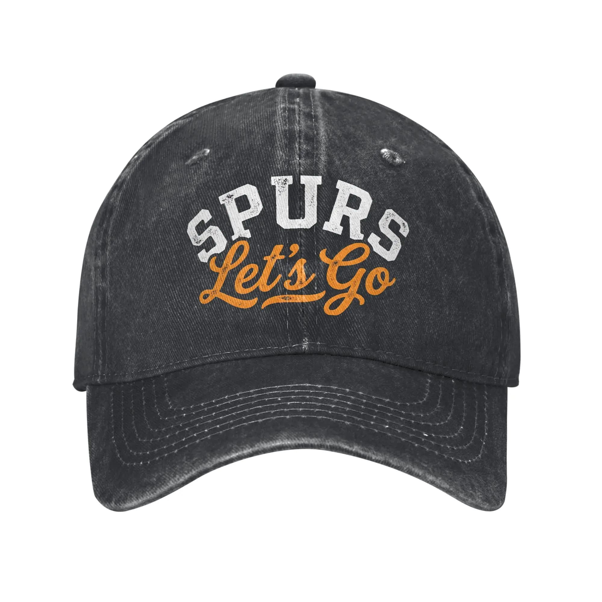 Go Spurs Go Basketball Season Game Day Print Caps Men Women Cotton Trucker Hat Causal Wear Baseball Cap Adjustable