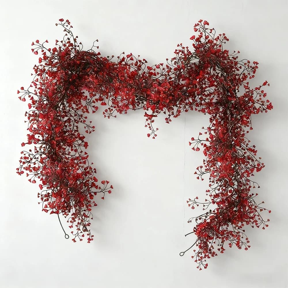 Artificial plants 180 cm hanging plastic wreath red fern plant edera fake house wedding table party garden decoration Christmas
