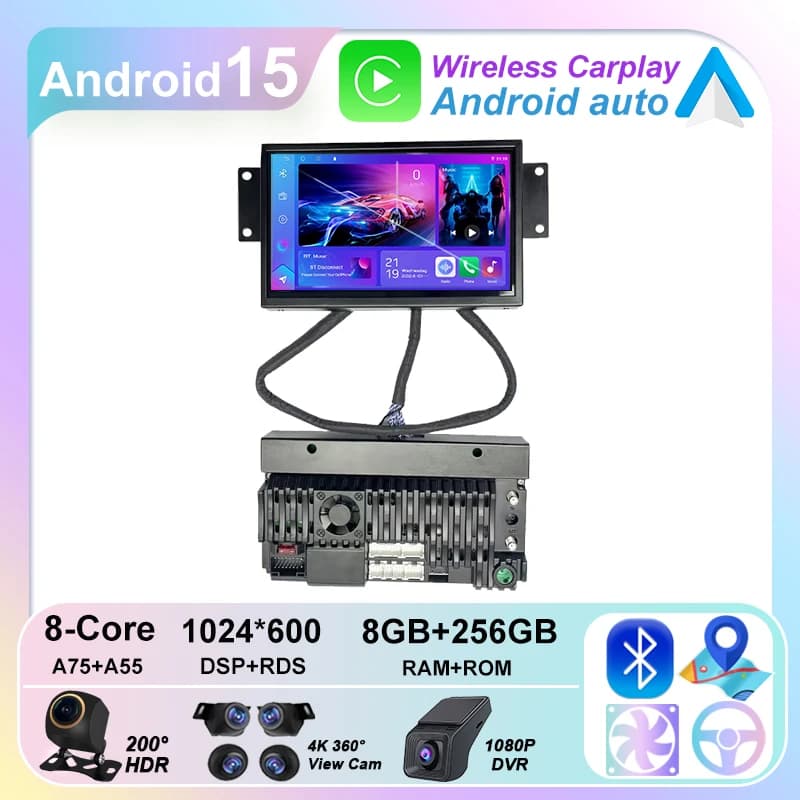 DSP ad alte prestazioni da 7 pollici per Citroen C3 DS3 Android, lettore multimediale per auto, radio, Carplay, Dash Cam, Wi-Fi 5G, non 2din