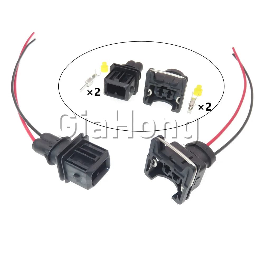 1 set a 2 vie 827551 -3 828657 -3 Spina impermeabile per alloggiamento in plastica automatico per assemblaggio CA 106462 -1 Presa per cablaggio cavo iniettore carburante per auto