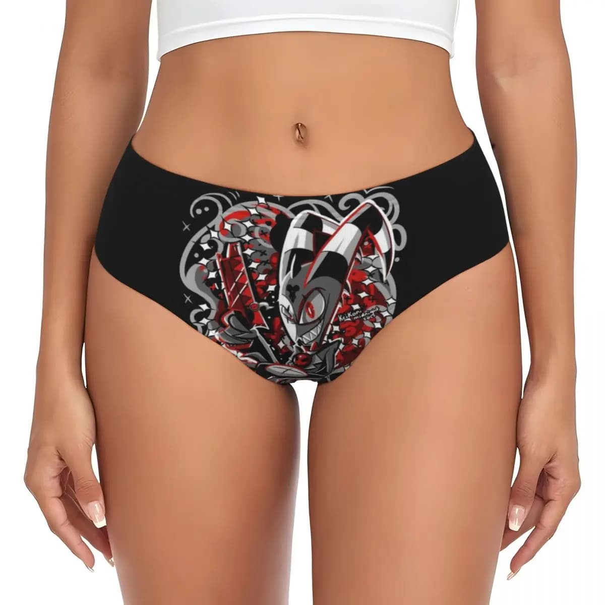 Mutandine personalizzate Helluva Boss Blitzo, biancheria intima elasticizzata traspirante da donna, regali di San Valentino