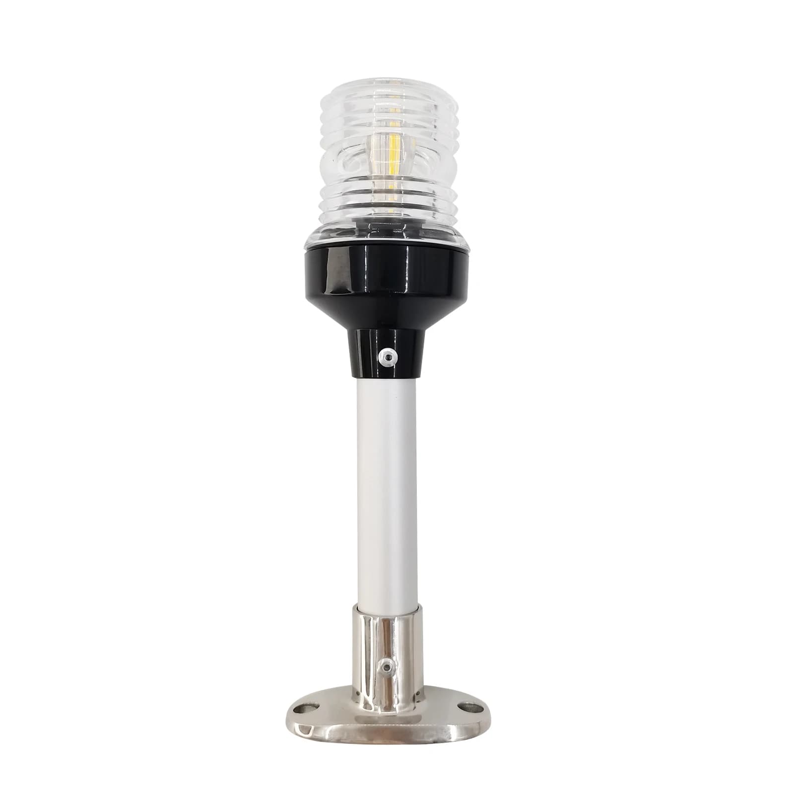 Luce di navigazione per barche impermeabile 12 ~ 24V, luci di ancoraggio per barche LED bianco pieghevole per pontone e Yacht da pesca