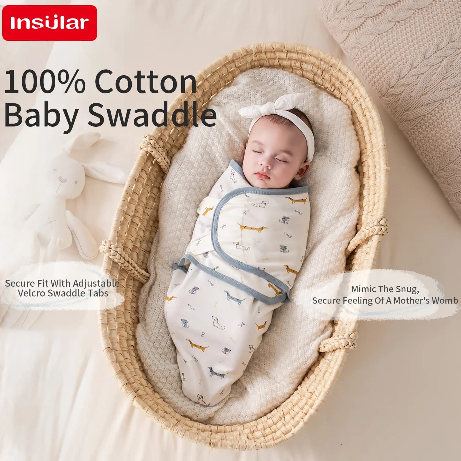 INSULAR Neonato Morbido SleepSack Cotone Bambino Anti-spaventa Sacchi a pelo Infantile Che Abbraccia Coperta Infantile Anti-calcio Coperta 3 Pz/set