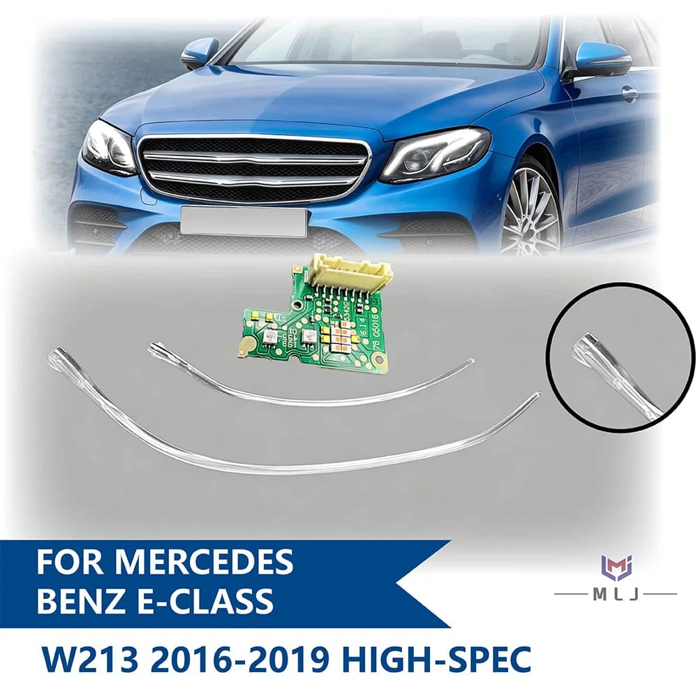 For Mercedes Benz E-Class W213 2016-2019 High-Spec Angel Eye LED Headlight DRL Guide Tube Bar Board DRL Chip Light Guide Strip