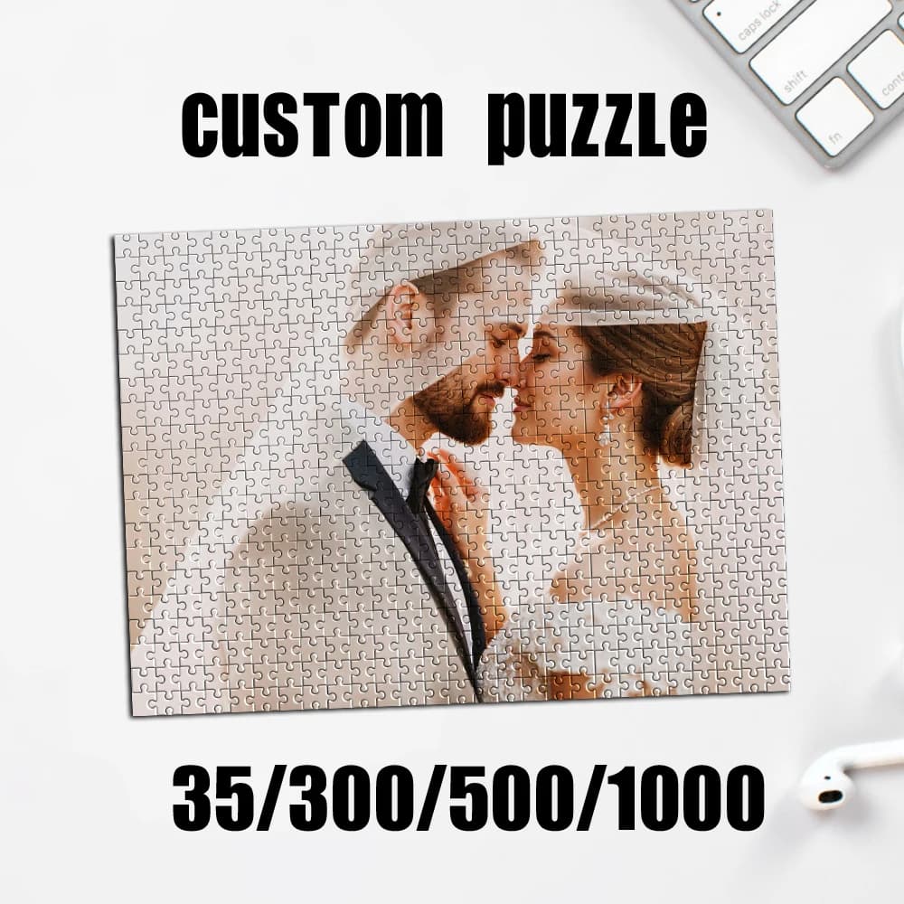 Puzzle Personalizzato con Foto, 35/300/500/1000 Pezzi, Regalo con Immagine Personalizzata, Puzzle Familiare con Foto