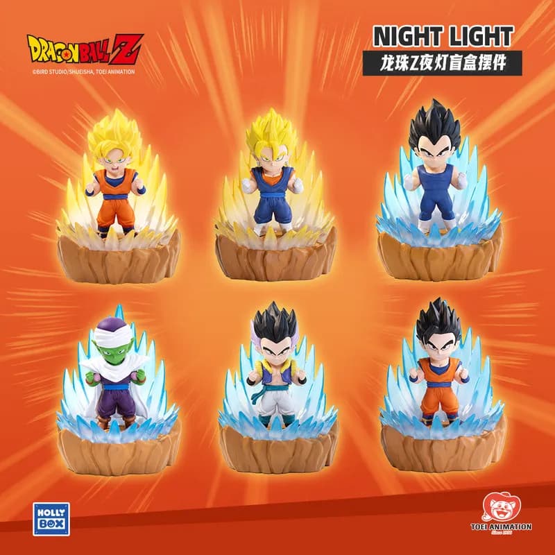 Hollybox Dragon Ball Z Night Light Blind Box Glowing Figure Son Goku Vegeta Collectible Art Toy Birthday Gift