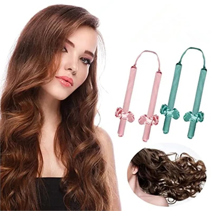 Products for curly hair Bigodino No heat Flexible rods Heatless curlers Hair accessories Hairstyle set for sleeping hairdresser