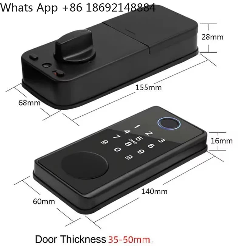 Serratura Intelligente per Porta in Legno con Password, Impronta Digitale e Bluetooth