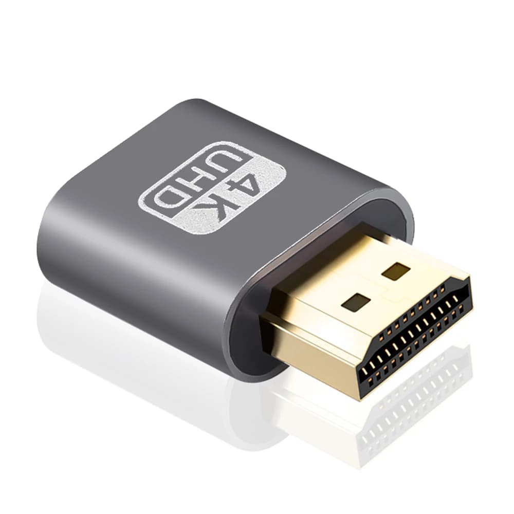VGA Virtual Display Adapter Compatible with HDMI 1.4 DDC EDID Dummy Plug Emulator Ghost Display Headless Video Card Lock Plate