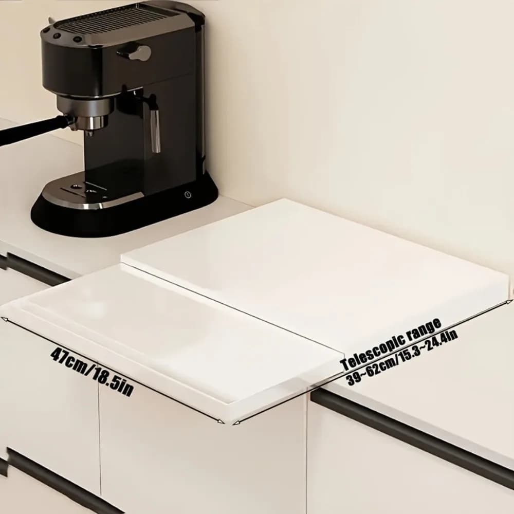 Supporto Moderno per Microonde e Fornello, Ripiano Estraibile in Metallo per Forno, Scaffale da Tavolo per Utensili da Cucina, Organizzatore per Cucina