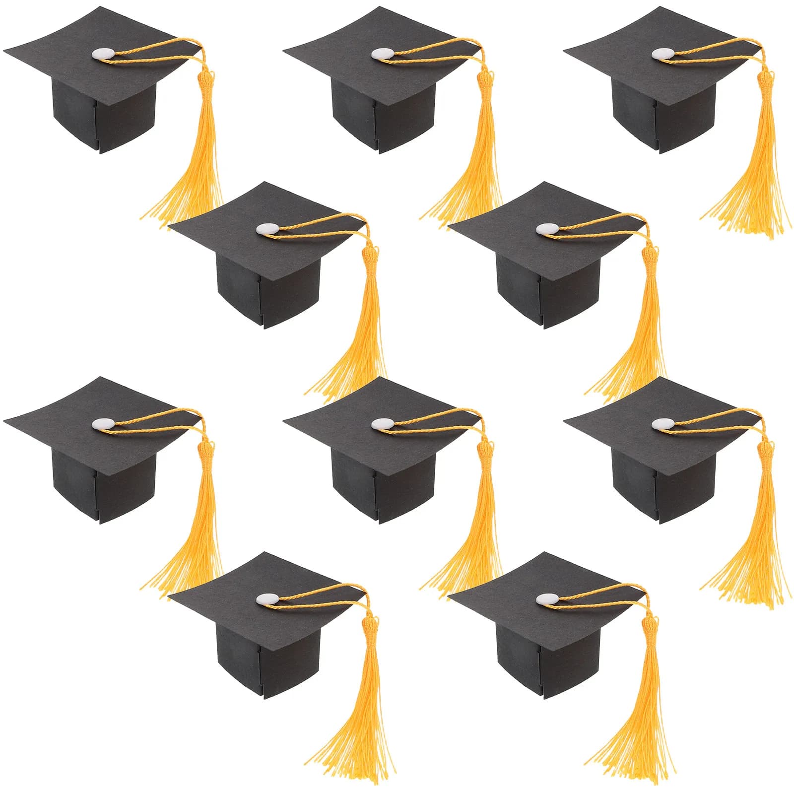 10 Pezzi Mini Cappelli di Laurea in Miniatura, Decorazioni per Torte, Piccoli Cappelli di Laurea per Feste, Accessori per Bottiglie di Vino
