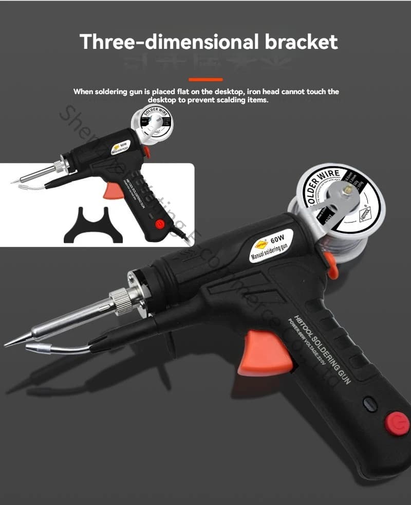 New Handheld 799A Black Set Soldering Iron Convenient Soldering Gun With Internal Heating, Manual Tin Feeding,