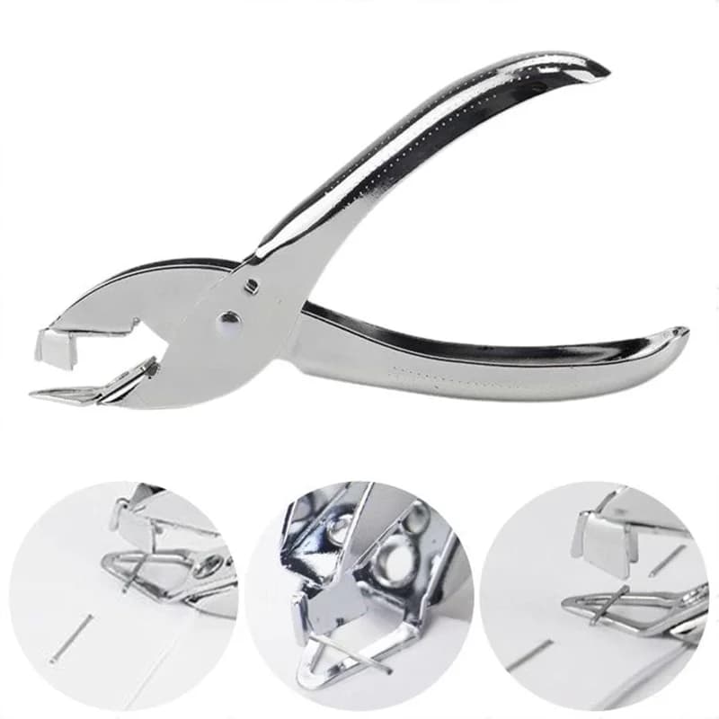 Estrattore di punti metallici portatile Estrattore estraibile Strumento di rilegatura per cucitrice Estrattore di punti metallici resistente e confortevole Strumento per la lavorazione del legno