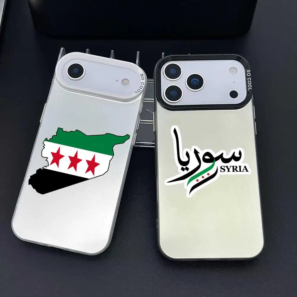 Nuova bandiera Siria Design Cassa del telefono per iPhone 17 16 15 14 13 12 11 Pro Max Air Matte Laser Aurora Cassa del telefono antiurto