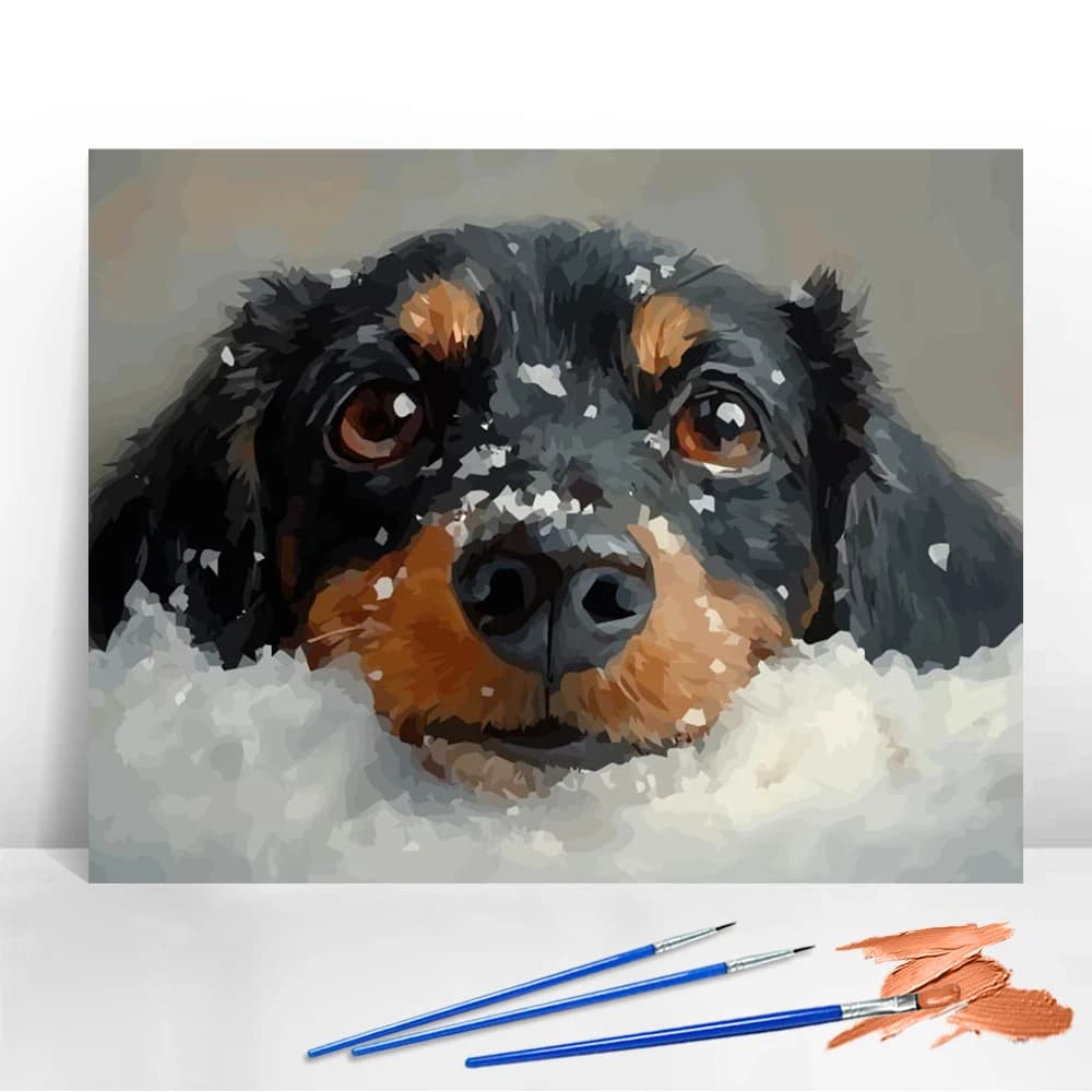 Acrylic Paint By Numbers Dog Animal DIY Kit For Adults Digital Oil Painting Puppy Arts And Crafts Living Room Modern Home Decor-
