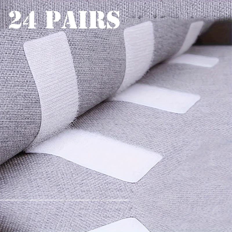 12/24 paia di strisce adesive resistenti con gancio e anello, materiale in poliammide, facile installazione, nessun danno per l'organizzazione dell'home office da appendere