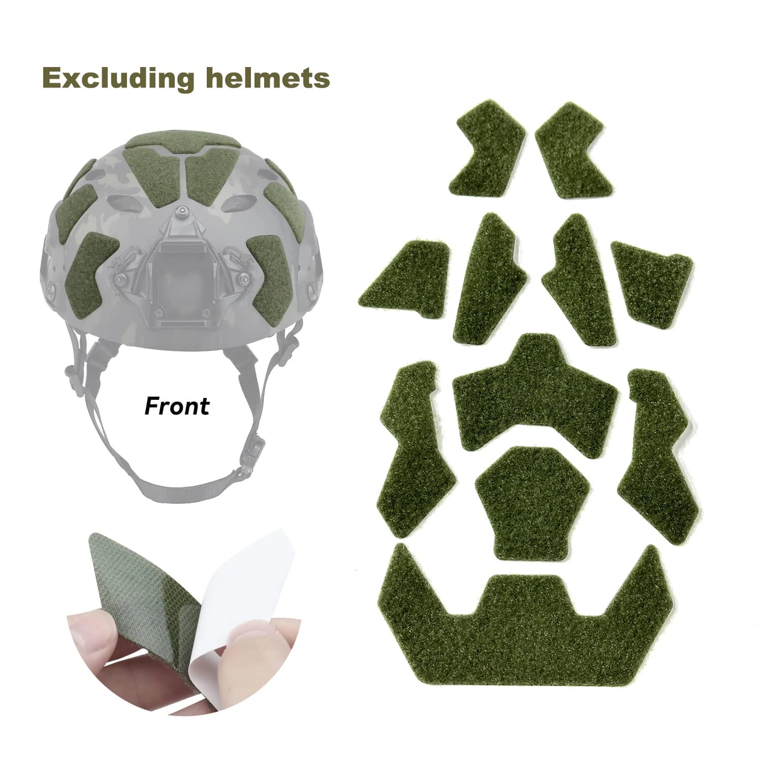 I più nuovi toppe per casco tattico Airsoft Nastro esterno universale Kit adesivi con gancio e anello per casco per adesivo magico per caschi veloci