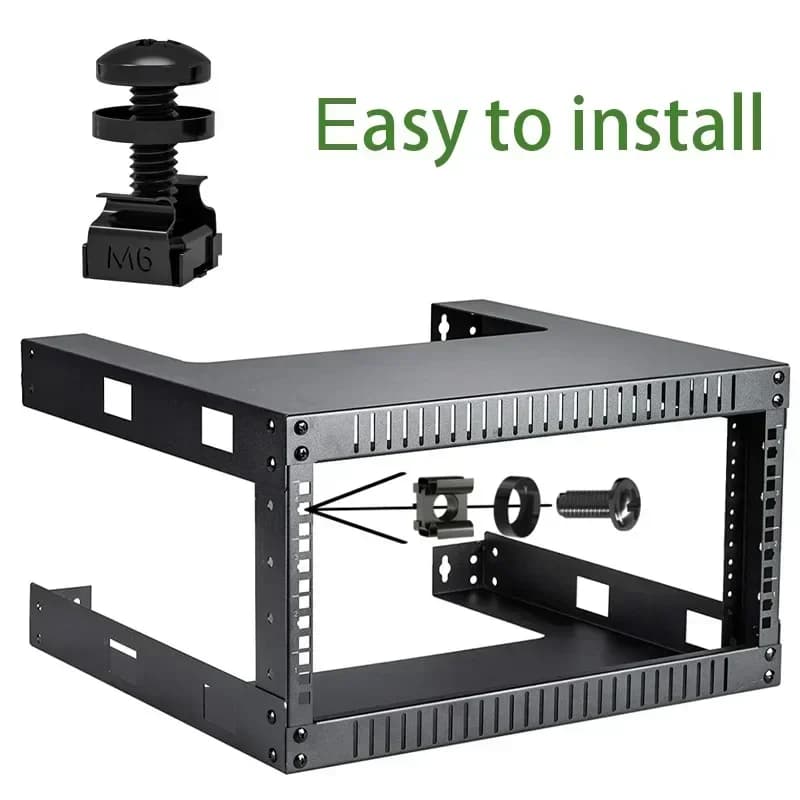 120 pz M6 Montaggio su Rack Gabbia Dadi Viti Rondelle Fascette autobloccanti Set Filettatura metrica per server Scaffale Armadi Kit di montaggio su rack