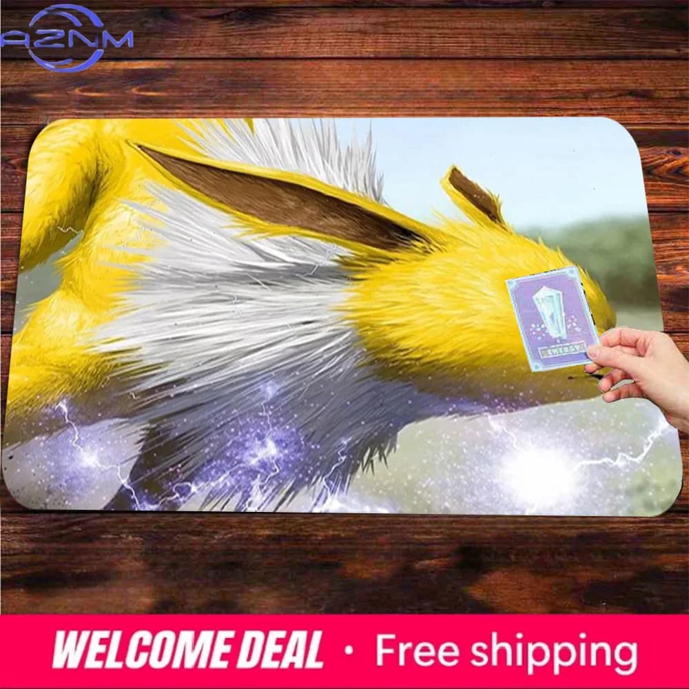 Tappetino da gioco Pokemon Jolteon TCG in gomma antiscivolo per carte collezionabili