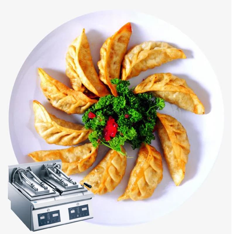 Electric Commercial Potsticker Machine, Automatic Square Plate for Hot Water, Pancake and Dumpling Fritti Table Plate