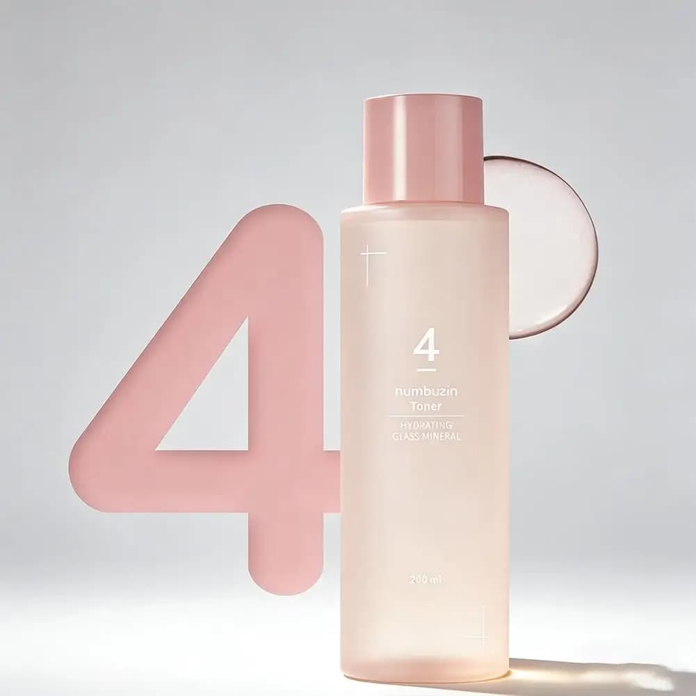 Tonico Coreano Originale Numbuzin No.4 al Collagene da 200ml, Rinfrescante e Levigante, Sbiancante e Nutriente, Tonico Minerale Idratante per Luminosità