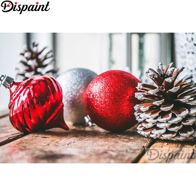 Dispaint Pieno Quadrato/Rotondo Trapano 5D Pittura Diamante FAI DA TE "Paesaggio di Natale" 3D Ricamo Punto Croce Complementi Arredo Casa Regalo A11022