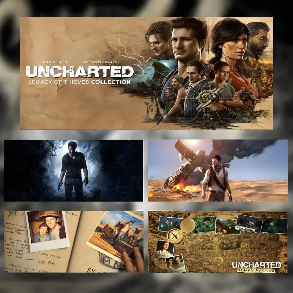 Adventurous Uncharted Movies Mouse Pad Large Thick Desk Pad Stitched Edges Gaming Mouse Mat for PC