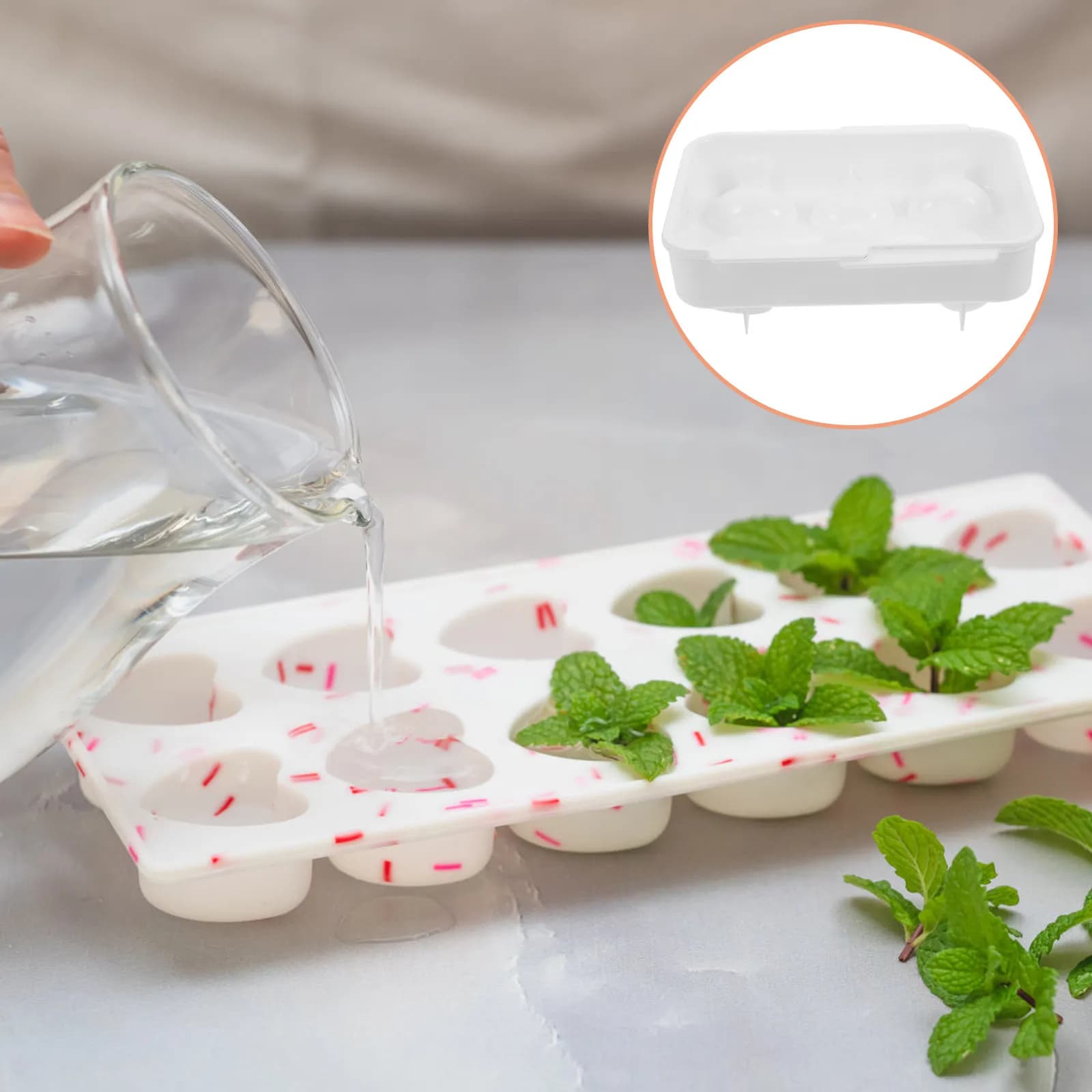 Stampo per Cubetti di Ghiaccio a Forma di Frutta Premium, Riutilizzabile, in Silicone Antiaderente, per Whisky, Succhi, Bevande, Feste, Estate, Casa e Bar