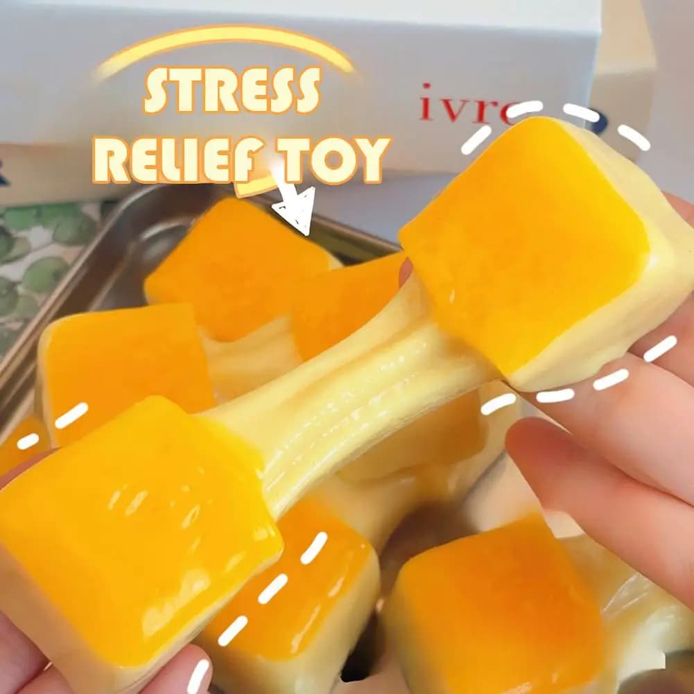 Giocattolo Antistress a Forma di Torta di Riso Morbida, Giocattoli Sensoriali Realistici per Bambini e Adulti, Regalo Antistress