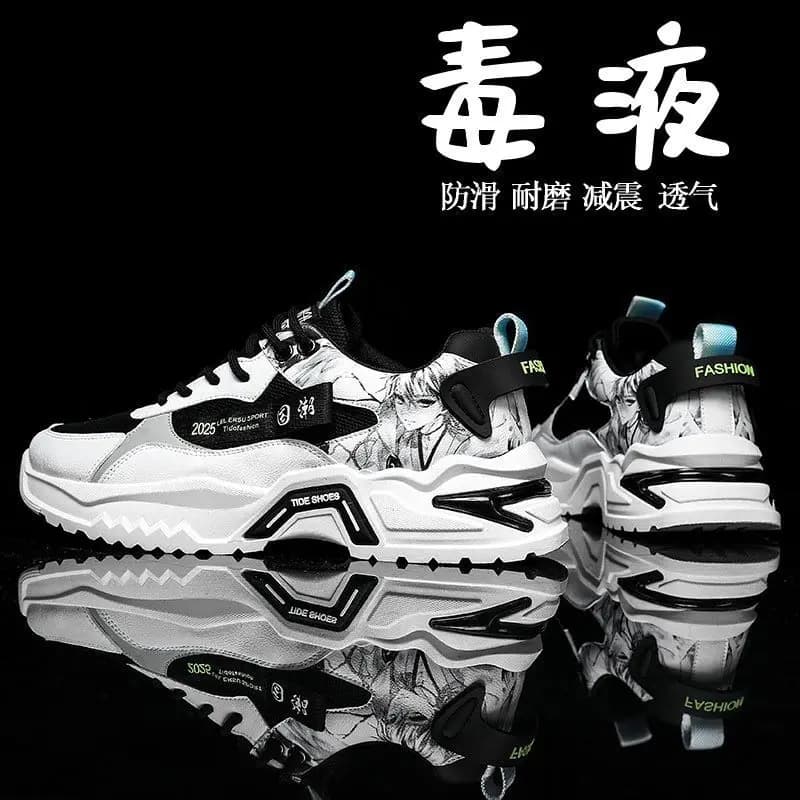 Scarpe da ginnastica in pelle di moda Scarpe da ginnastica basse antiscivolo con plateau Coppie Scarpe da uomo casual da esterno Scarpe da ginnastica da corsa Zapatillas Mujer