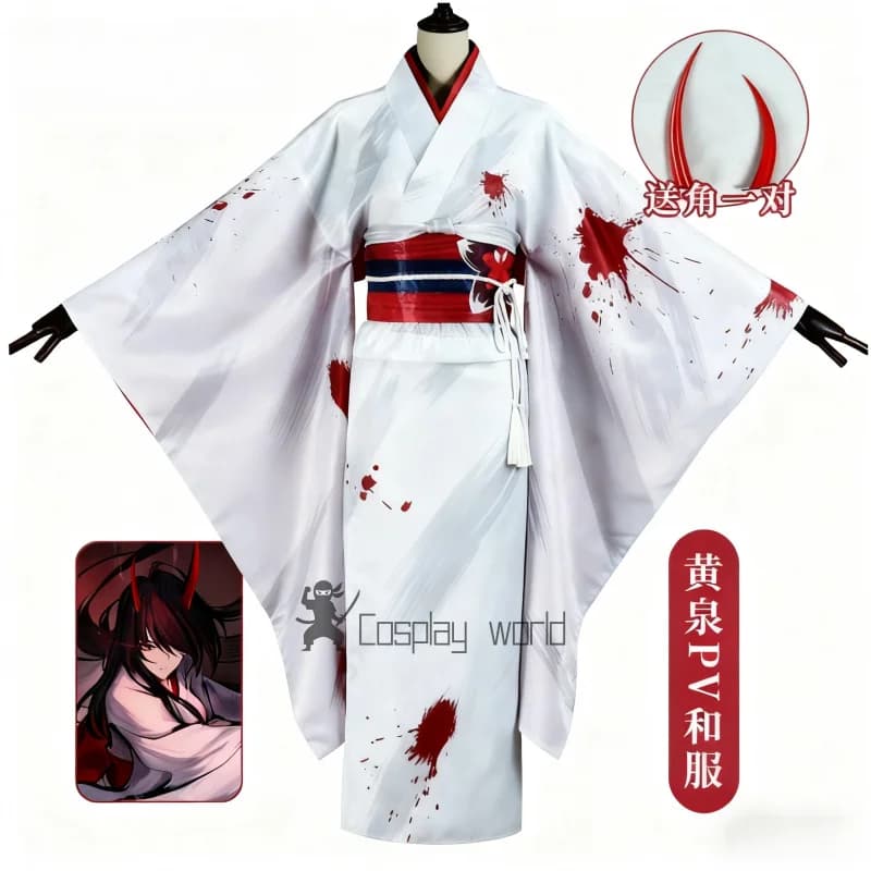 Gioco Honkai Star Rail Acheron Costume Cosplay Anime Parodia kimono macchiato di sangue Vestiti Halloween Party Gioco di ruolo Uniforme