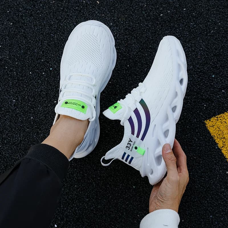 Casual uomo Mesh Comfort Sneakers traspiranti Jogging suola morbida antiscivolo Versatile Tennis scarpe vulcanizzate Tenis Masculino 2024