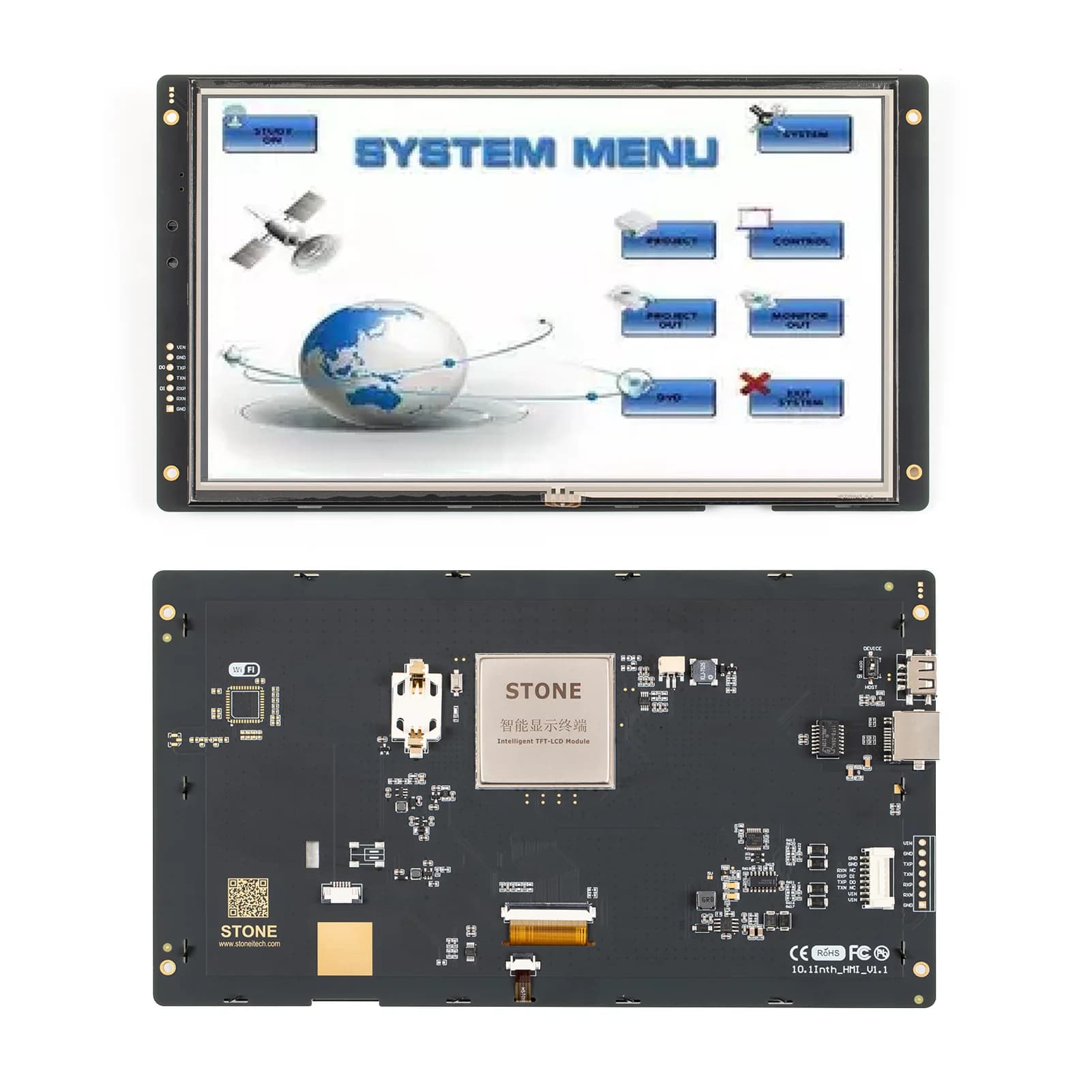 Monitor Touch Screen TFT LCD da 10,1 Pollici con Scheda di Controllo per Uso Industriale