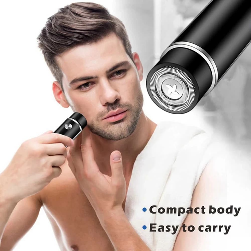 Mini Electric Shaver Men's Portable Electric Shaver Washable Beard Trimmer USB Rechargeable Men's Face Shaver
