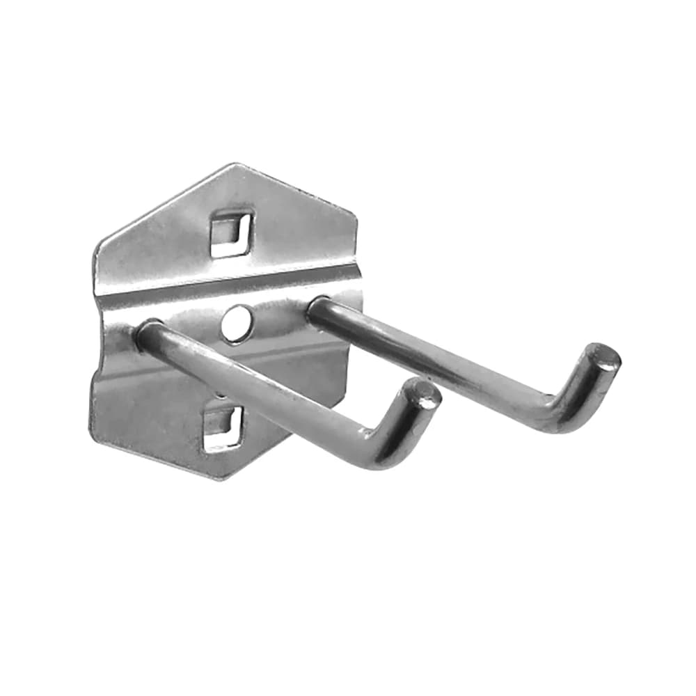 10 Pezzi Ganci in Ferro per Pannello Forato, Ganci Argento per Pannelli Forati, Ganci per Garage, Officina, Esposizione, Attrezzi e Ferramenta