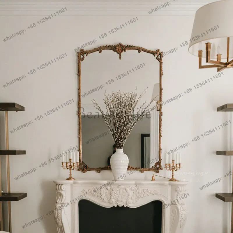 Specchio decorativo europeo per camera da letto, specchio da bagno