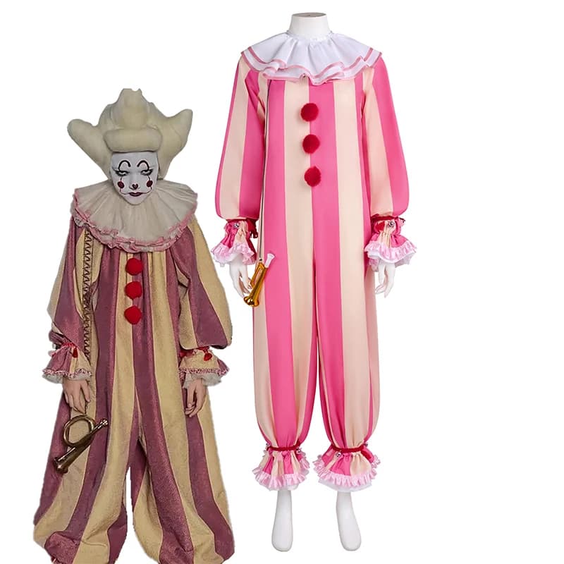 It's Ingrid Kersh Halloween Costume: Welcome to Derry, Clown Horror Pink Dress for Cosplay