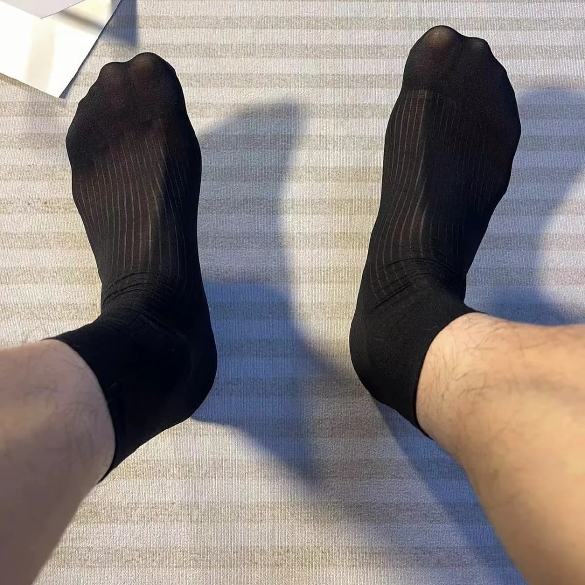 Calzini da uomo corti ultrasottili trasparenti calze da lavoro calze a tubo calze sexy trasparenti e traspiranti