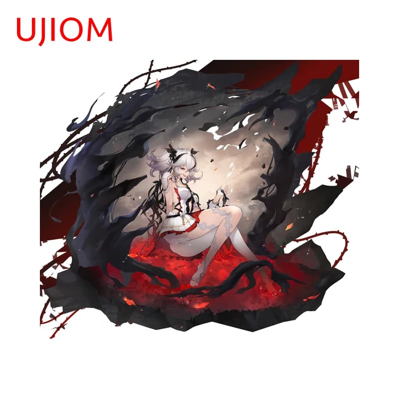 UJIOM Artistico Camellya Wuthering Waves Adesivo da parete Bellissimo cartone animato Fermaporta Casco Decalcomanie impermeabili Bella casa Decor