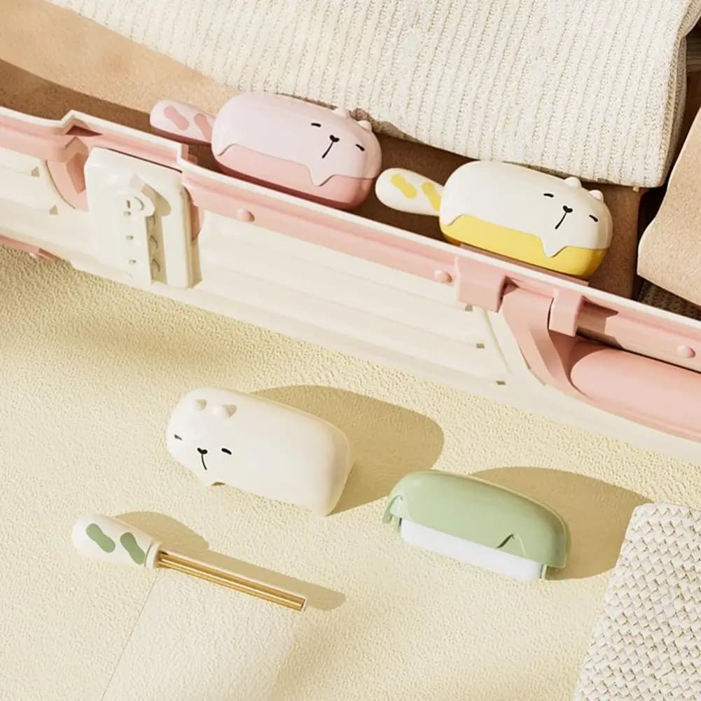 Rullo leva-pelucchi con contenitore integrato, design gatto cartone animato, non danneggia, rimuovi peli di animali domestici, strumento di pulizia riutilizzabile